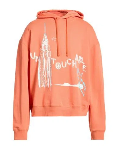 Ih Nom Uh Nit Man Sweatshirt Orange Size L Cotton, Elastane