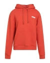 Ih Nom Uh Nit Man Sweatshirt Orange Size M Cotton, Elastane