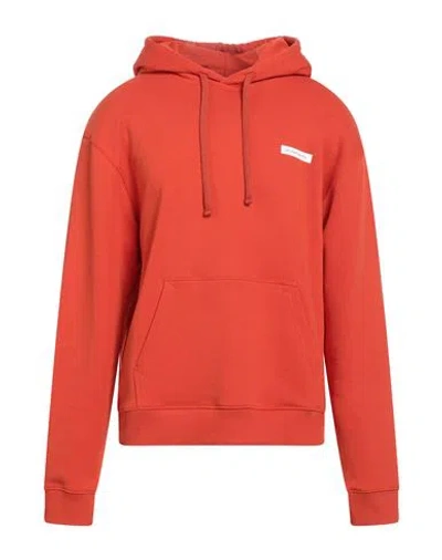 Ih Nom Uh Nit Man Sweatshirt Orange Size M Cotton, Elastane