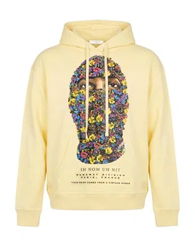 Ih Nom Uh Nit Man Sweatshirt Pastel Yellow Size S Cotton