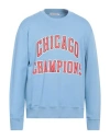Ih Nom Uh Nit Man Sweatshirt Sky Blue Size L Cotton, Elastane