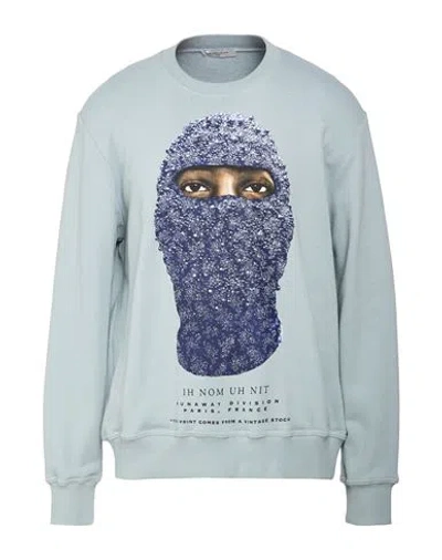 Ih Nom Uh Nit Man Sweatshirt Sky Blue Size Xs Cotton