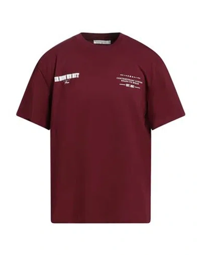Ih Nom Uh Nit Man T-shirt Burgundy Size 3xl Cotton, Elastane