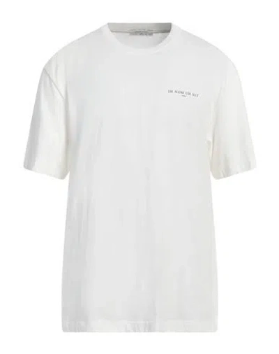 Ih Nom Uh Nit Man T-shirt Ivory Size S Cotton, Elastane In White