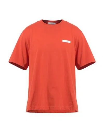 Ih Nom Uh Nit Man T-shirt Orange Size M Cotton, Elastane