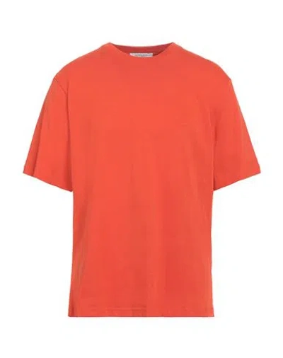 Ih Nom Uh Nit Man T-shirt Orange Size Xl Cotton, Elastane