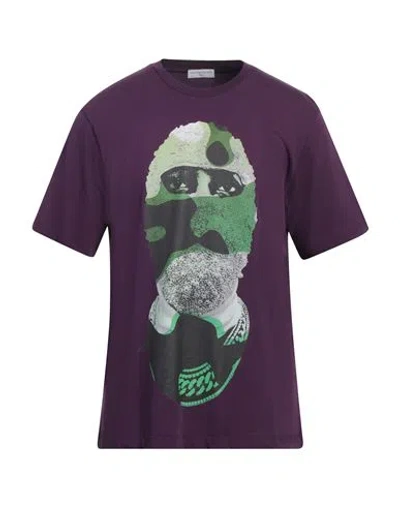 Ih Nom Uh Nit Man T-shirt Plum Size S Cotton In Purple