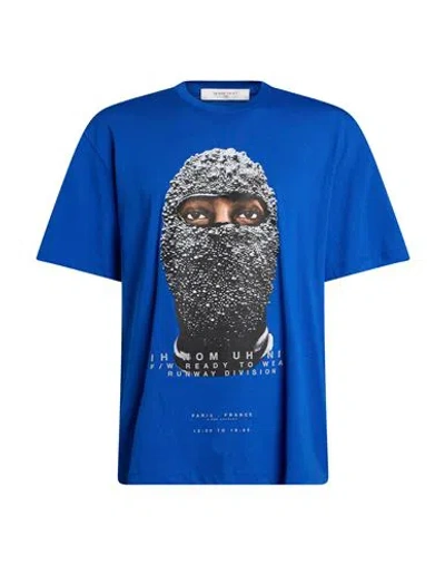Ih Nom Uh Nit Man T-shirt Blue Size M Cotton