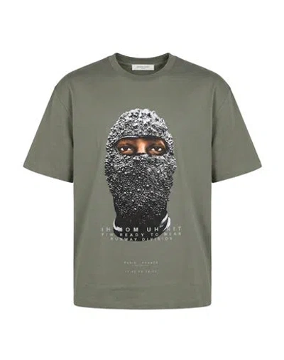 Ih Nom Uh Nit Man T-shirt Grey Size Xxl Cotton In Green