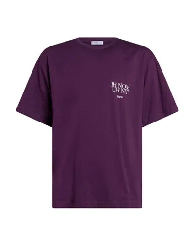 Ih Nom Uh Nit Man T-shirt Plum Size S Cotton, Elastane In Multi