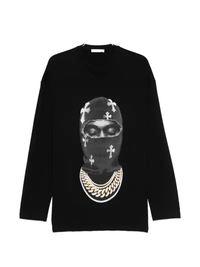 Ih Nom Uh Nit Mask Crosses Crew-neck Sweatshirt In Black