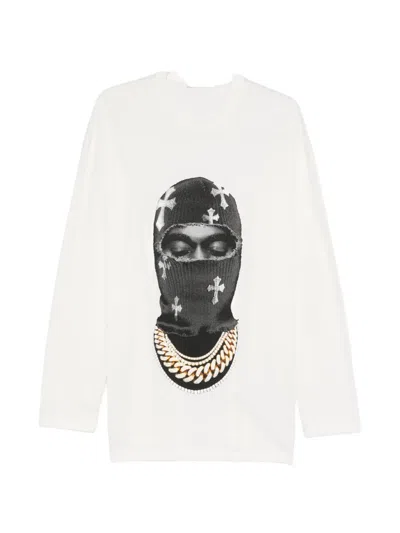 Ih Nom Uh Nit Mask Crosses Crew-neck Sweatshirt In White