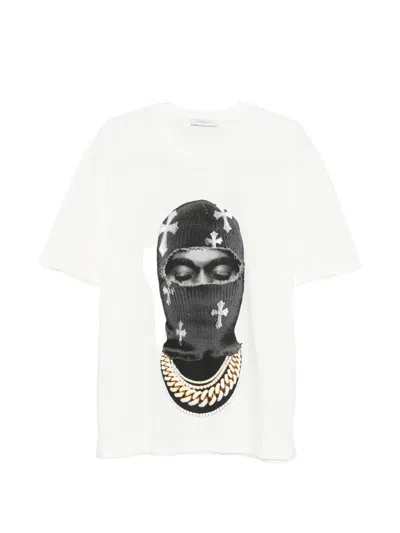 Ih Nom Uh Nit Mask Crosses-print T-shirt In White