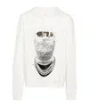Ih Nom Uh Nit Graphic Printed Drawstring Hoodie In White