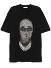 Ih Nom Uh Nit Leopard Mask Print T-shirt In 黑色