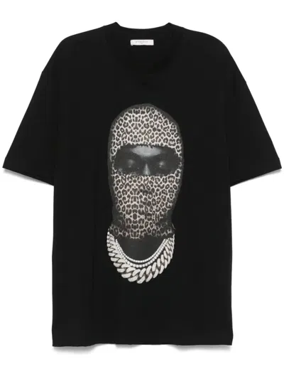 Ih Nom Uh Nit Leopard Mask Print T-shirt In Black