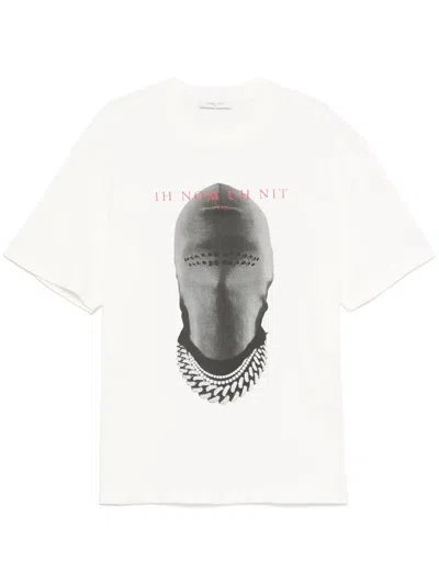 Ih Nom Uh Nit Mask-print T-shirt In Beige