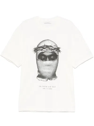Ih Nom Uh Nit Mask-print T-shirt In White