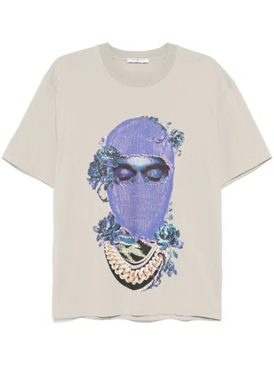 Ih Nom Uh Nit Mask Roses T-shirt In Grey