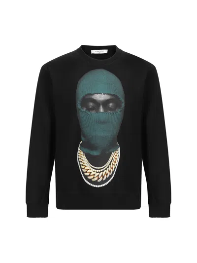 Ih Nom Uh Nit Mask20 Green Sweatshirt In Black