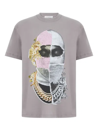 Ih Nom Uh Nit Newspaper Mask T-shirt In Gray
