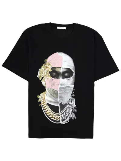 Ih Nom Uh Nit Newspaper Mask T-shirt In Black