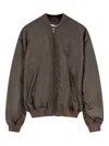 Ih Nom Uh Nit Padded Bomber Jacket Featuring Ribbed Cuffs In Brown