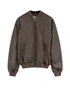 Ih Nom Uh Nit Padded Bomber Jacket Featuring Ribbed Cuffs In Brown