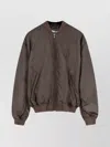 Ih Nom Uh Nit Padded Bomber Jacket Featuring Ribbed Cuffs In Brown