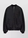 Ih Nom Uh Nit Padded Bomber Jacket With Ribbed Cuffs And Hem In Black