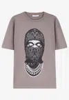 Ih Nom Uh Nit Graphic Crew-neck T-shirt Paisley Mask In Gray