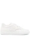 Ih Nom Uh Nit Panelled Lace-up Leather Sneakers In White