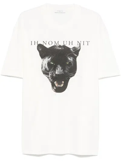 Ih Nom Uh Nit Panther-print T-shirt In Neutrals