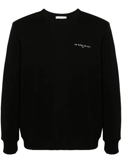 Ih Nom Uh Nit Graphic-print Crew Neck Sweatshirt In Black