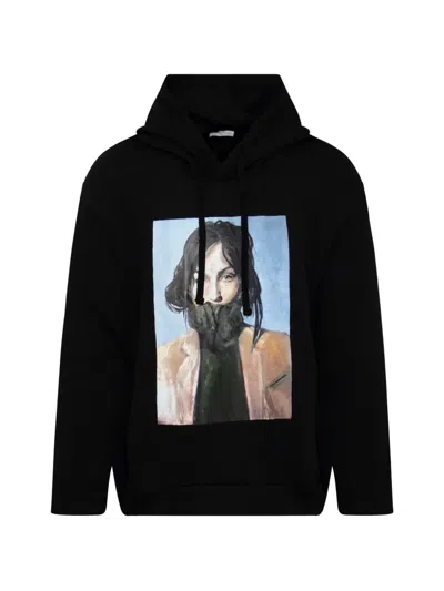 Ih Nom Uh Nit Phoebe Graphic-print Hoodie In Black