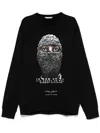 Ih Nom Uh Nit Black Mask-print Sweater In Black  