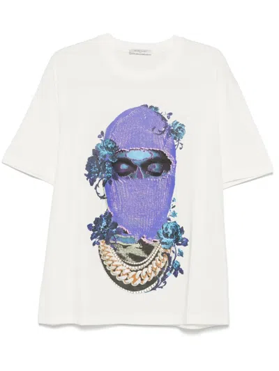 Ih Nom Uh Nit Rose Mask T-shirt In White