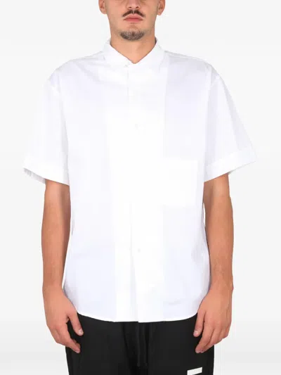 Ih Nom Uh Nit Short-sleeve Chest-pocket Shirt In White
