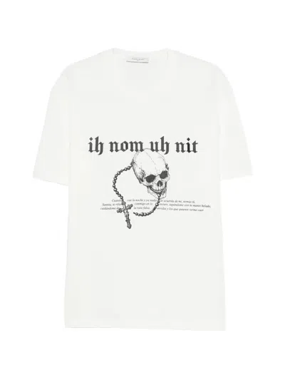 Ih Nom Uh Nit Skull-print T-shirt In White