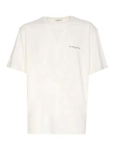 Ih Nom Uh Nit Small Big Logos T-shirt In Blanco