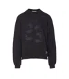 Ih Nom Uh Nit Crewneck Long Sleeve Number Print Sweatshirt In Black
