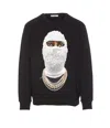 Ih Nom Uh Nit Graphic Print Crewneck Sweater With Long Sleeves In Black