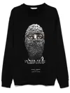 Ih Nom Uh Nit Black Mask-print Sweater In Black