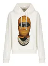 Ih Nom Uh Nit Mask Printed Drawstring Hoodie In White