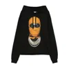 Ih Nom Uh Nit Hooded Cotton Sweatshirt Featuring Graphic Print In Black