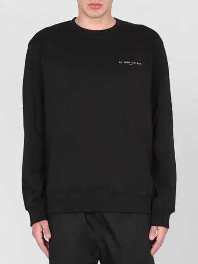 Ih Nom Uh Nit Sweatshirt Crew Neck Crowling Graphic Print In Black