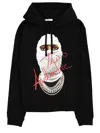 Ih Nom Uh Nit Hooded Sweater With Front Pocket And Print In Black