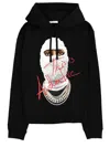 Ih Nom Uh Nit Hooded Sweater With Front Pocket And Print In Black