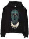 Ih Nom Uh Nit Graphic Hooded Sweater Kangaroo Pocket In Black