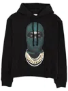 Ih Nom Uh Nit Graphic Hooded Sweater Kangaroo Pocket In Black